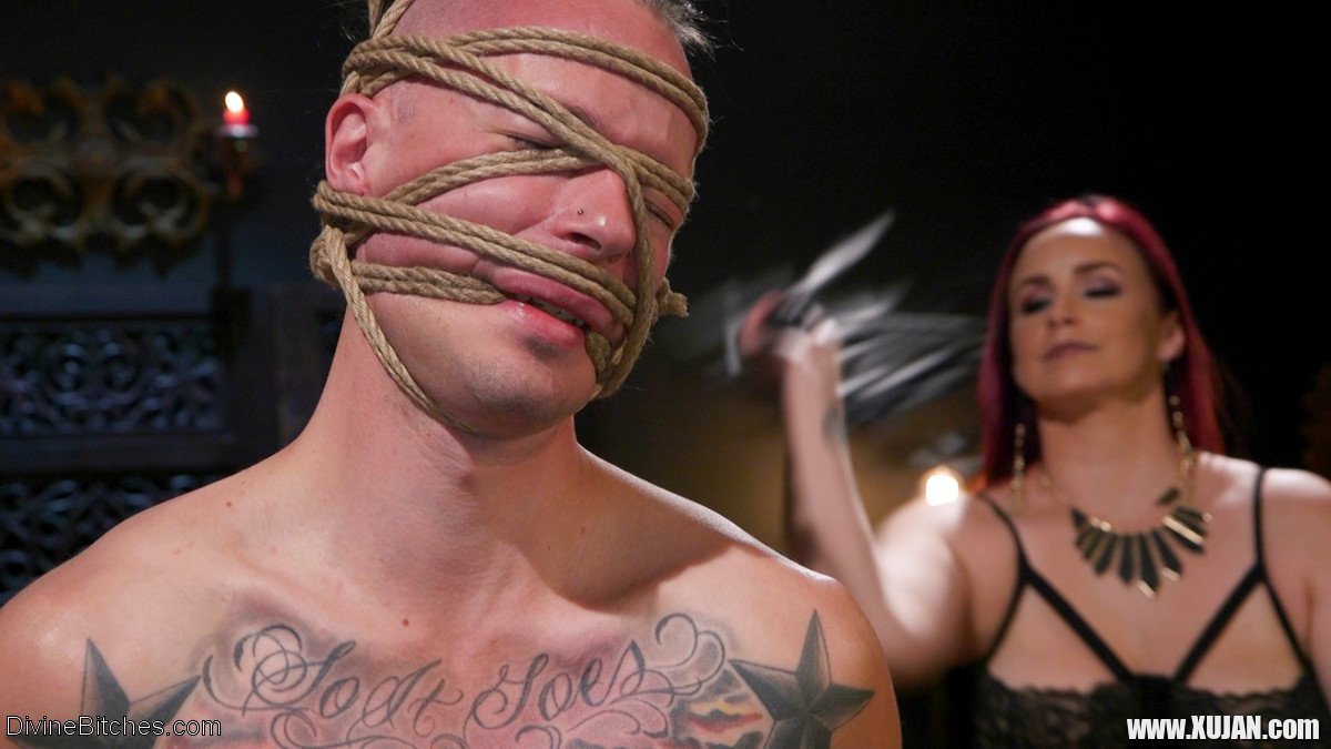 Bella Rossi takes control over tied up male slave - Photo #854540