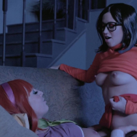 Playful Val Dodds and Alex Coal in lesbian cosplay sex session