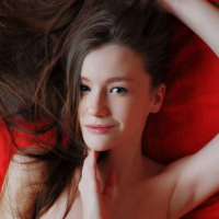 Beautiful teen Emily Bloom strips completely nude for you in ROJO