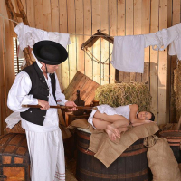 Peasant Girl Jess West spreads wide for a Boning