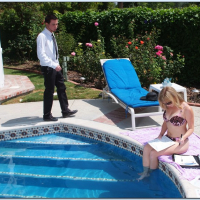 Young hottie Adrianna Nicole got horny sunbathing and seduced her man