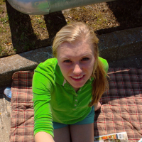 Sexy Rachel Rose gets horny on the train and pulls her feller off outdoors