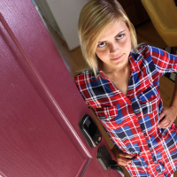 Blonde teen babe Madison Hart having wild sex with her ex