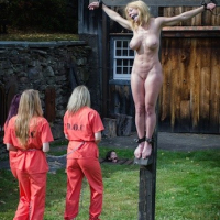Winnie Rider and Ashley Lane naked bdsm exposed and public humiliated