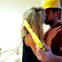 Lilly Banks seducing a city engineer in her house