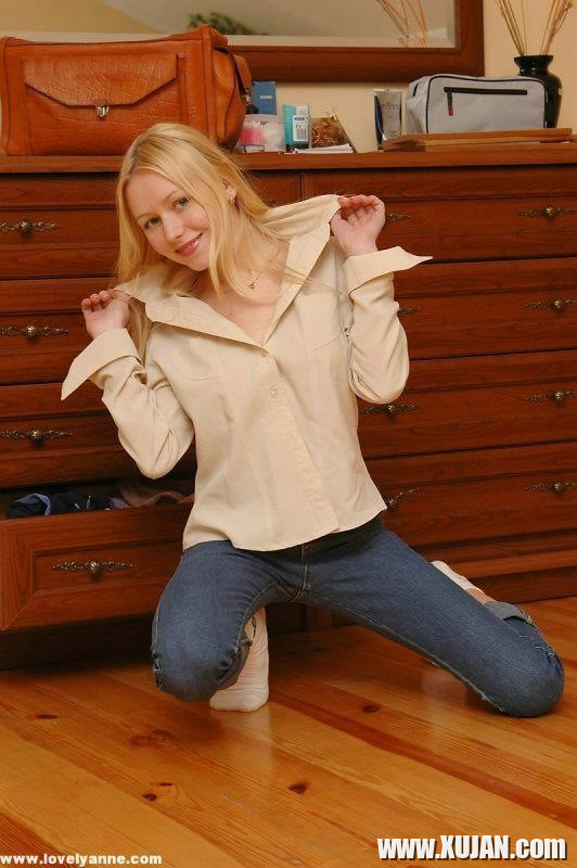 Blonde Busty Teen Lovely Anne Strips - Photo #909815