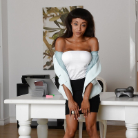 Alyssa knows that her huge titties and skinny legs are so sexy