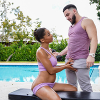Gorgeous Malina Melendez spreads wide for deep dicking by the pool