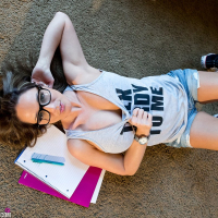 Hot Geek Nikki Sims showing her amazing Body
