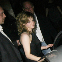 Celebrity sweet blonde Emma Watson nice upskirt slip in public