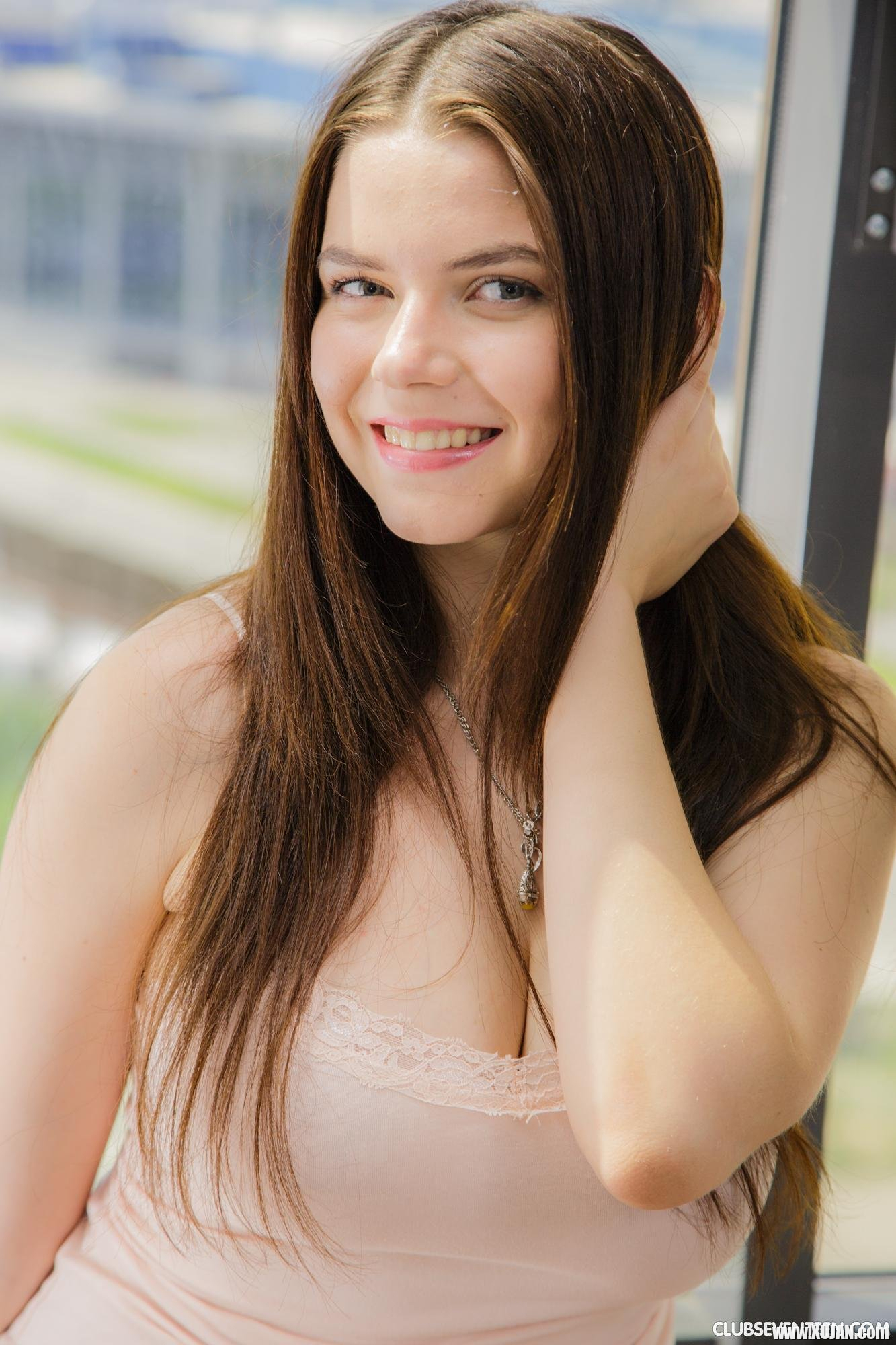 Brunette Babe Marina Visconti sits on a huge Dildo - Photo #939032