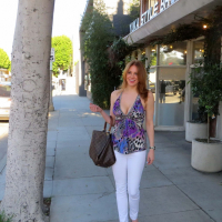 Maitland Ward braless showing huge cleavage while attending the Yuka Style salon