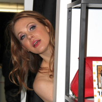 Maitland Ward shows off her big boobs wearing a partially see through white dres