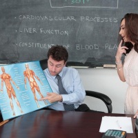 Teen Lily Jordan has wild Sex in the Classroom