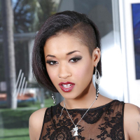 Stunning ebony Skin Diamond poses on her high heels very pretty