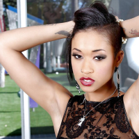 Curvy ebony pornstar Skin Diamond has a really ominous look today