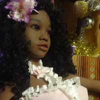 Doll and Christmas tree