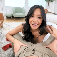 Asian beauty Jade Kimiko in virtual sex session with Austin Pierce