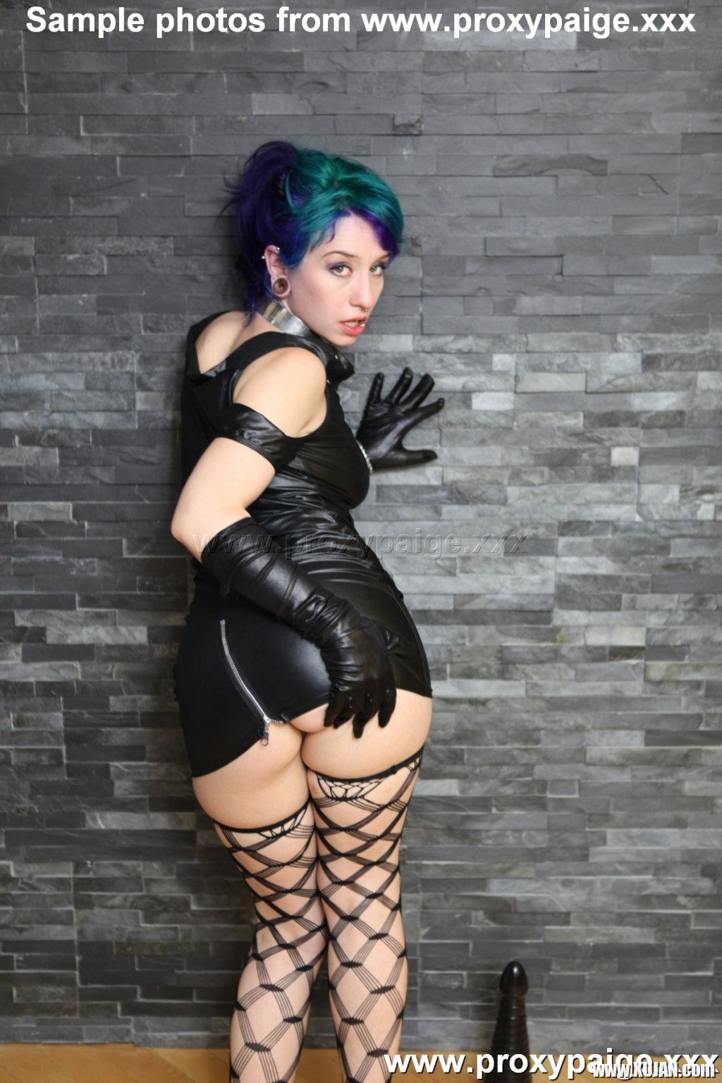Proxy Paige squats and inserts long cone dildo deep into her asshole in this ana - Photo #965635