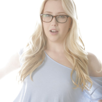 Teen blonde Samantha Rone is slowly undressing her cute panties
