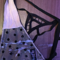 Me and panties cum Victoria Secrets