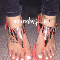 Mrs W Sexy White Gloss Pedi krunkner ev sandalner khaghal
