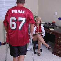 MILF babe with big boobs in uniform Brooke Haven gets ass fucked