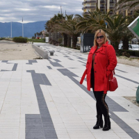 Nude babe Chrissy goes for a topless walk in France