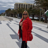 Nude babe Chrissy goes for a topless walk in France