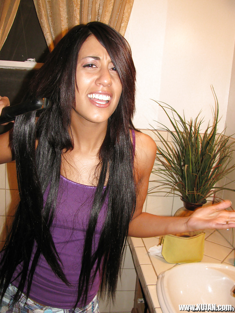 Amateur Latina Lyla Storm is stripping to spread her thighs - Photo #981220