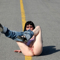 Pictures of XXX Mina fingering herself on the road