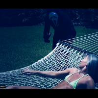 The Masked Bandit Stalks Leilani lei