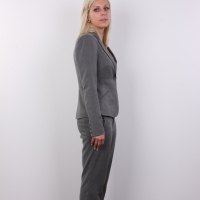 Blonde secretary in casting scene