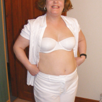 Slutty secretary in white knickers and platforms