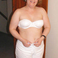 Slutty secretary in white knickers and platforms