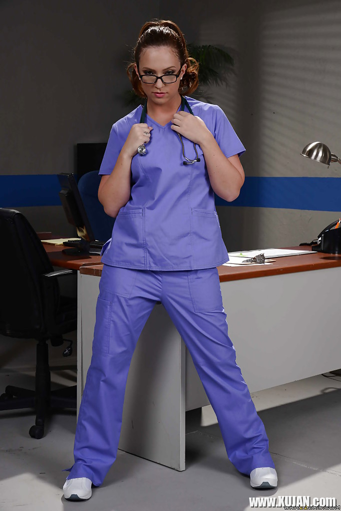 Naughty nurse Maddy Oreilly strips off uniform to expose sexy feet and cunt - Photo #1274499