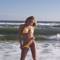 Trisha Uptown Flashes her pussy and tits on the beach