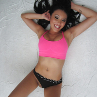 Asian esgirlfriend Jayden Lee sliding panties aside to expose shaved pussy