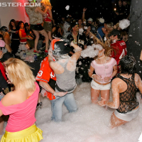 Fuckable chicks spending some good time at the wild foam party