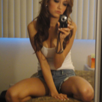 Petite babe Victoria Rae Black makes a few self shots showing off naked body