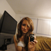 Petite babe Victoria Rae Black makes a few self shots showing off naked body