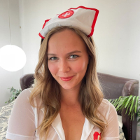 Nurse Stella Sedona stripping totally naked at ATK Girlfriends