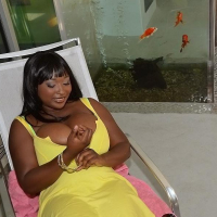 Busty ebony girl Marie gets fucked hard and her tits jizzed on