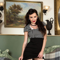 Sophia Smith wears Stockings in Vintage Photoshoot