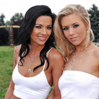 Pornstar babes Shalina Divine and Michelle Moist are reality lesbian