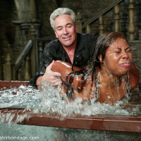 Candace Von big tits black girl in waterbondage