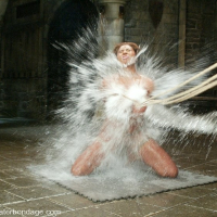 Candace Von huge tits ebony babe is bound for water treatment