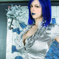 Big Breasted Gothic Babe Larkin Love Spread Wide Open