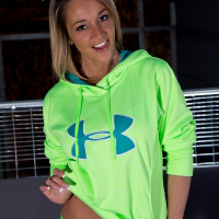 Sweet all natural babe in green