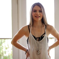 Tiny barely legal hottie Alice March stripping naked for nice close ups